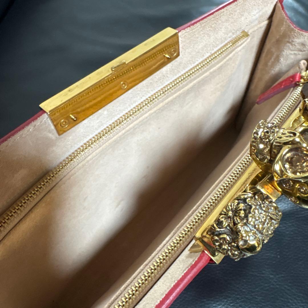 美品☆アレキサンダーマックイーン クロコ型押し クラッチバッグ