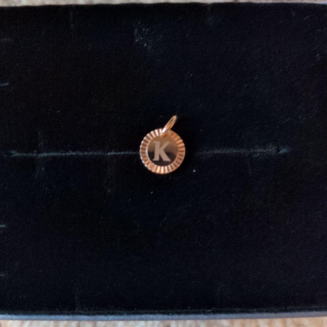 agete・アガット・ K14YG ネックレスイニシャルチャーム