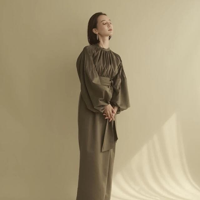 louren pintack sleeve dress ドレス ロングワンピース