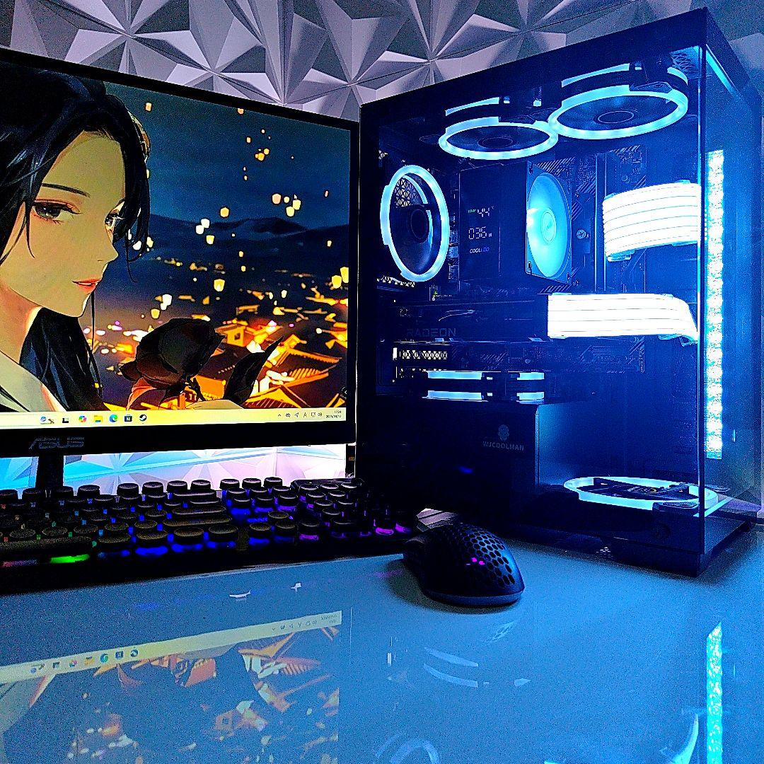 新品【コンパクトな光るゲーミングPC】デスクトップパソコン／ブラック 黒