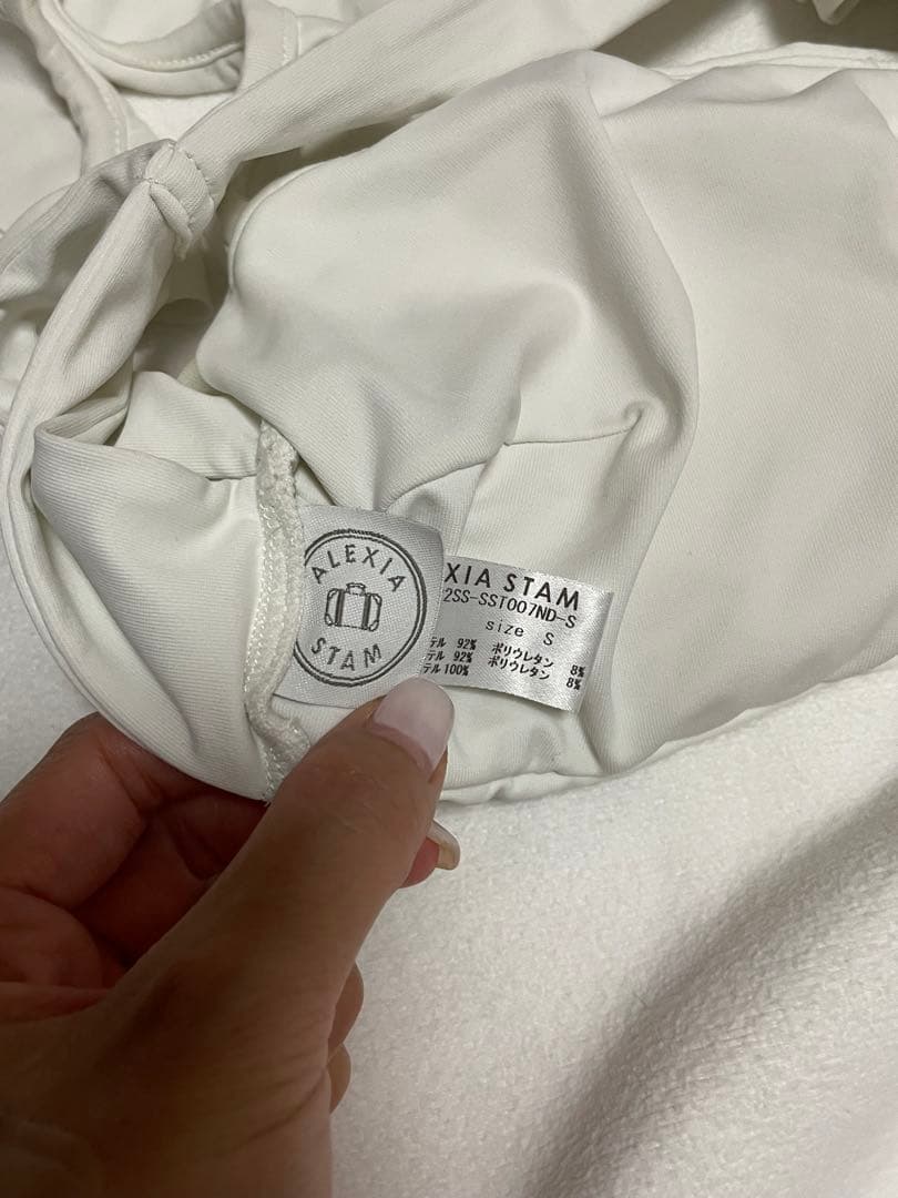 ALEXIA STAM フリルビキニ Sサイズ ホワイト