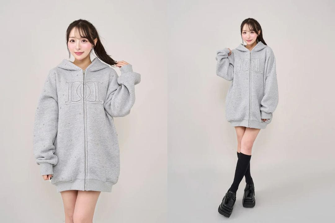 ダーリッチ darich DDロゴビジュージップパーカー ピンク PNK