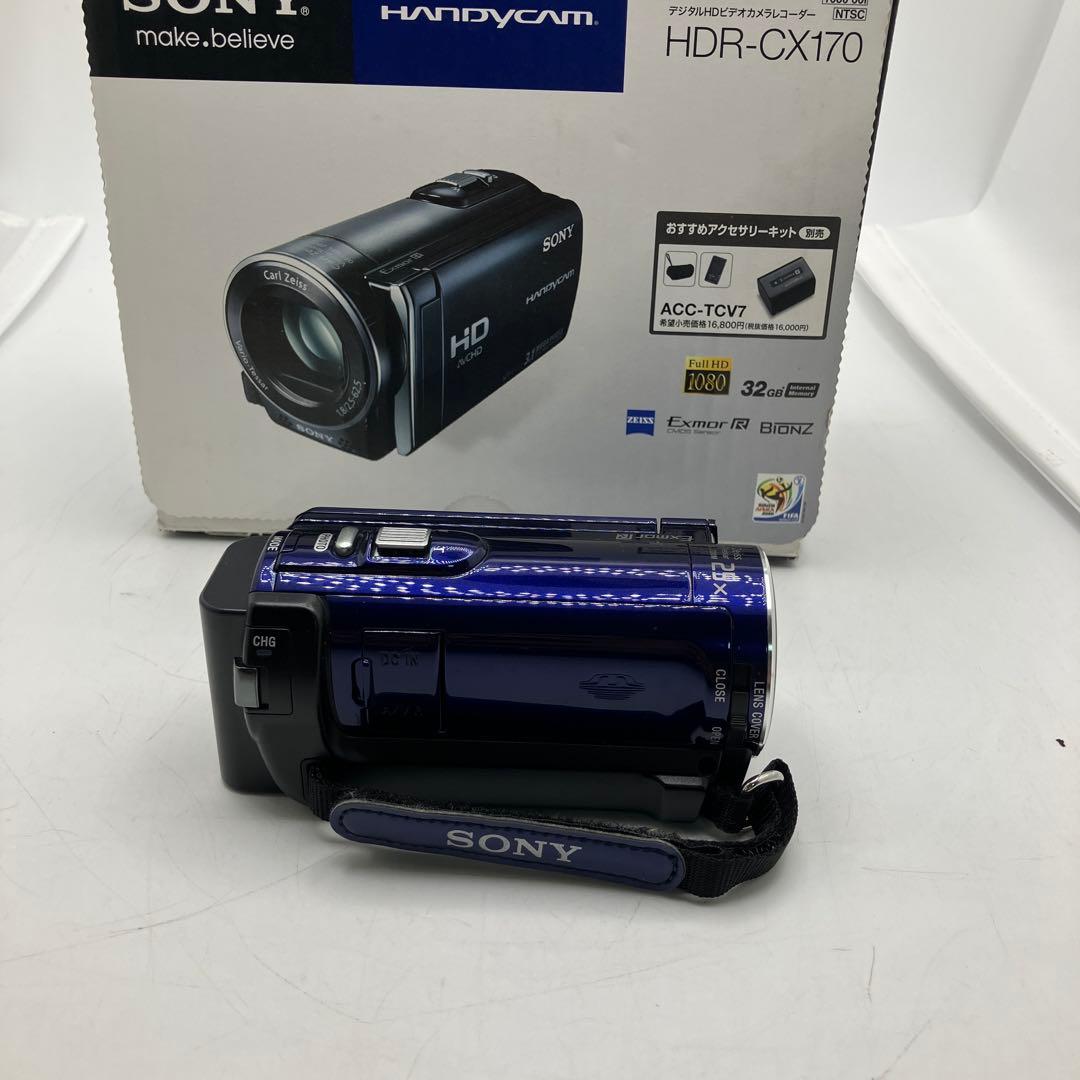 美品 SONY ビデオカメラ ハンディカム HDR-CX170 ブルー