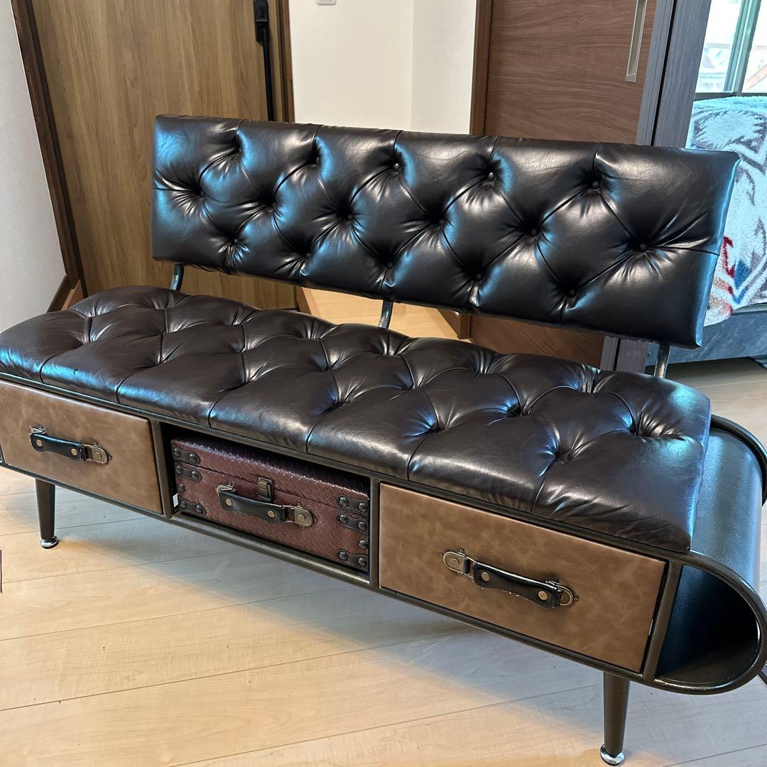 チェスターフィールド ソファ レトロ 2人掛け