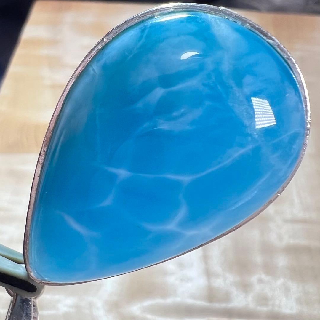 高品質　ラリマー　ペンダント　ネックレス　silver925 3-8