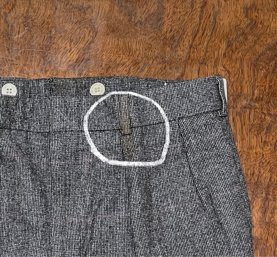 デッドストック 90s USA製 ポロ ラルフローレン ウールスラックス W32