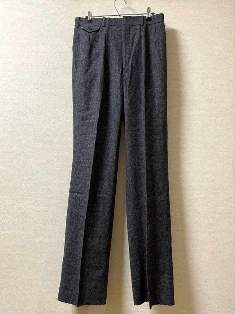 デッドストック 90s USA製 ポロ ラルフローレン ウールスラックス W32