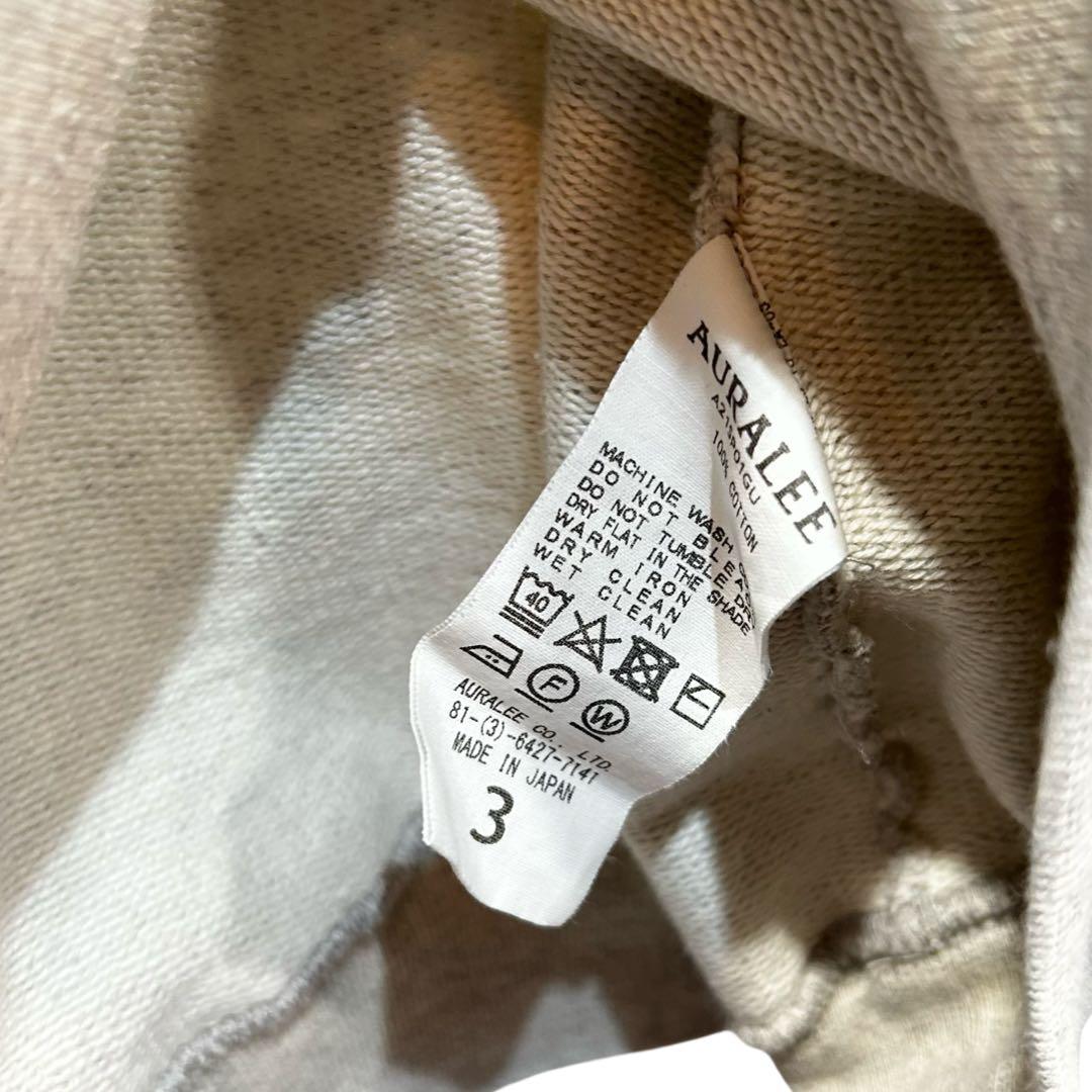 トップス AURALEE SUPER SOFT SWEAT BIG P/O PARKA 3