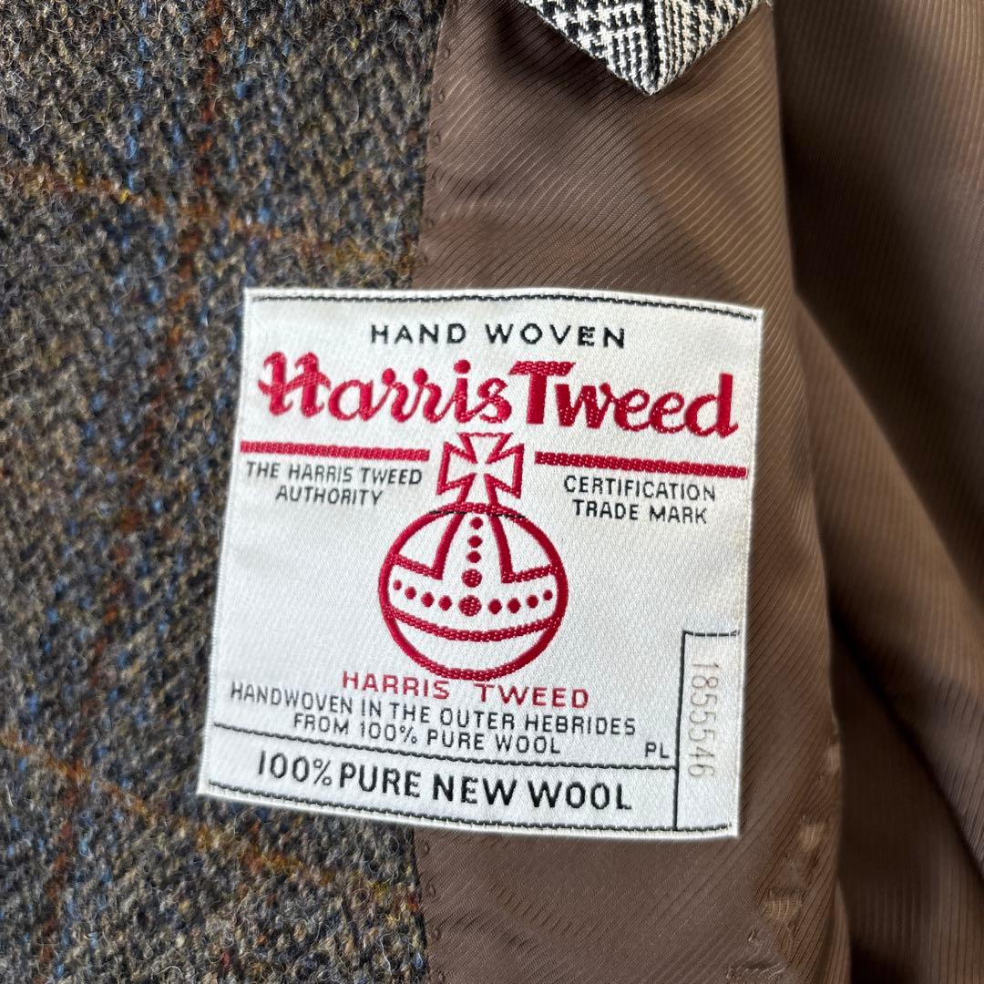 超人気☆【スーツセレクト】ハリスツイード　チェック柄　2B 本切羽　A6 L