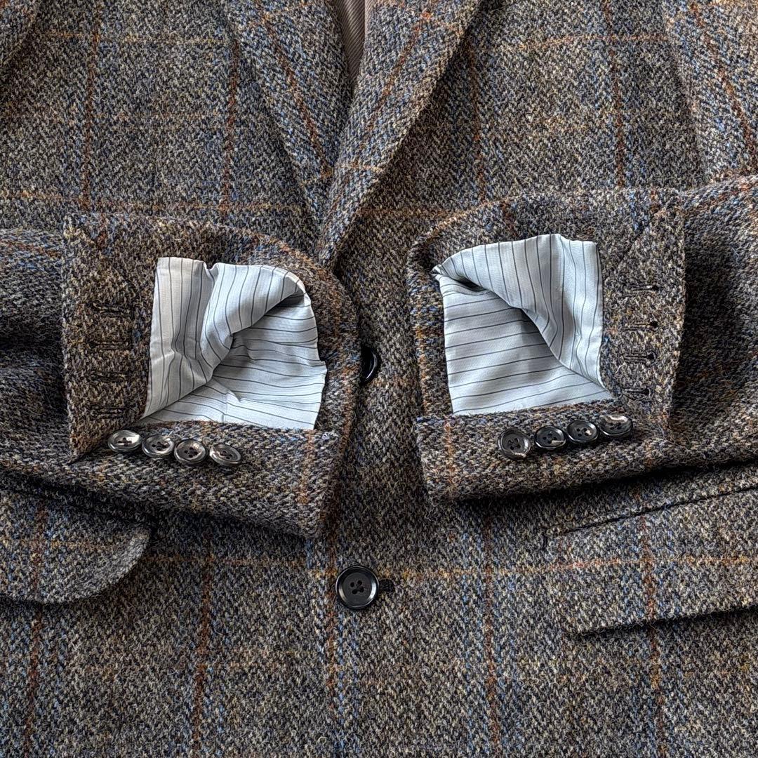 超人気☆【スーツセレクト】ハリスツイード　チェック柄　2B 本切羽　A6 L