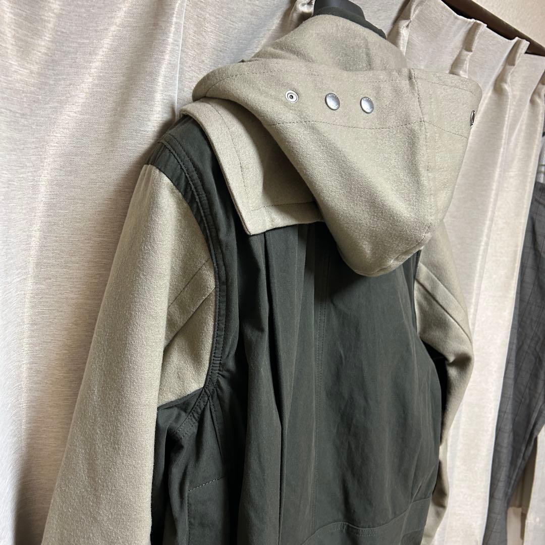 SACAI ダッフルコート Wool Melton Coat ドッキング　再構築