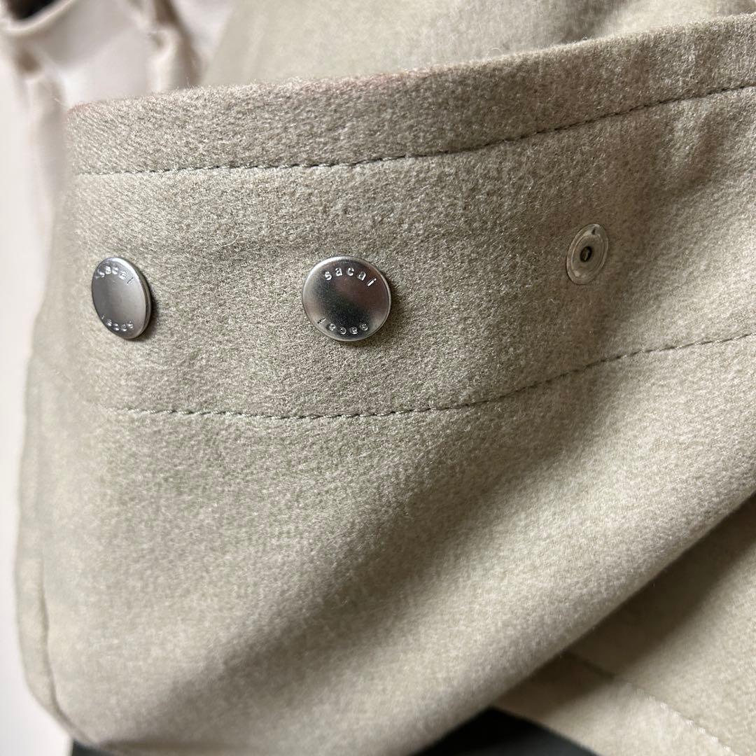 SACAI ダッフルコート Wool Melton Coat ドッキング　再構築