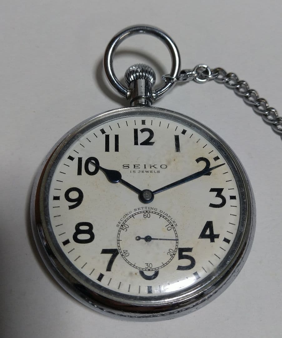 【ジャンク】SEIKOビンテージ15石懐中時計