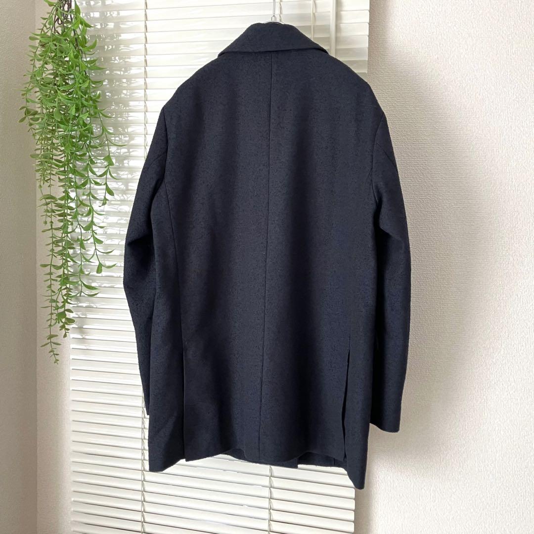 【美品】SLOBE IENA ループツイードダブルジャケット 紺