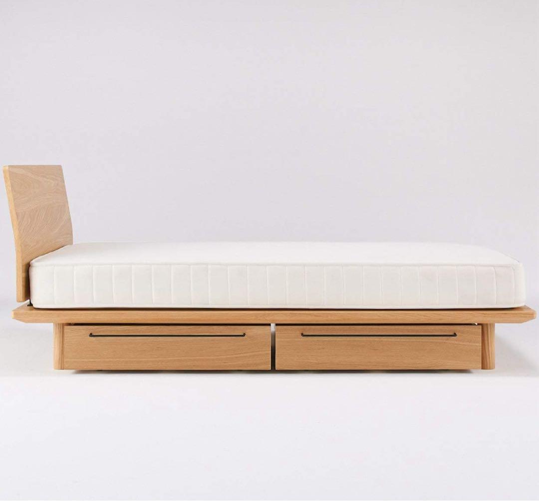 無印良品 ベッドフレーム下収納・大・オーク材 幅80×奥行90.5×高さ19cm