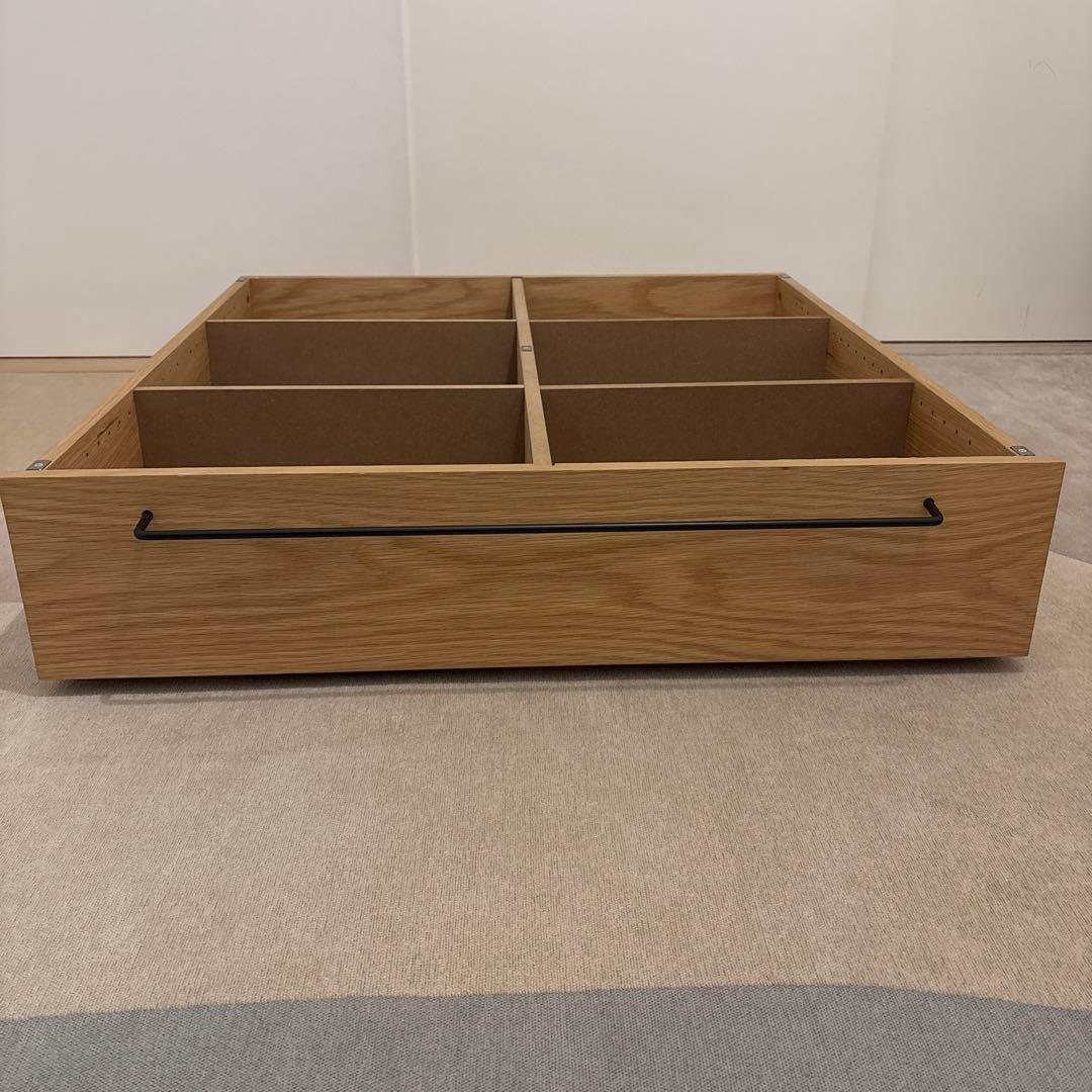 無印良品 ベッドフレーム下収納・大・オーク材 幅80×奥行90.5×高さ19cm