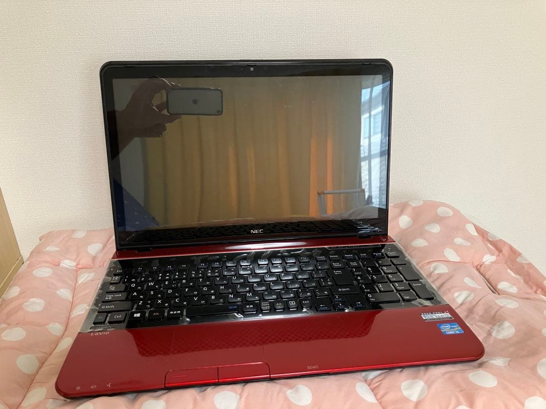 NEC ノートパソコン LaVie PC-LS550LS1YR 赤