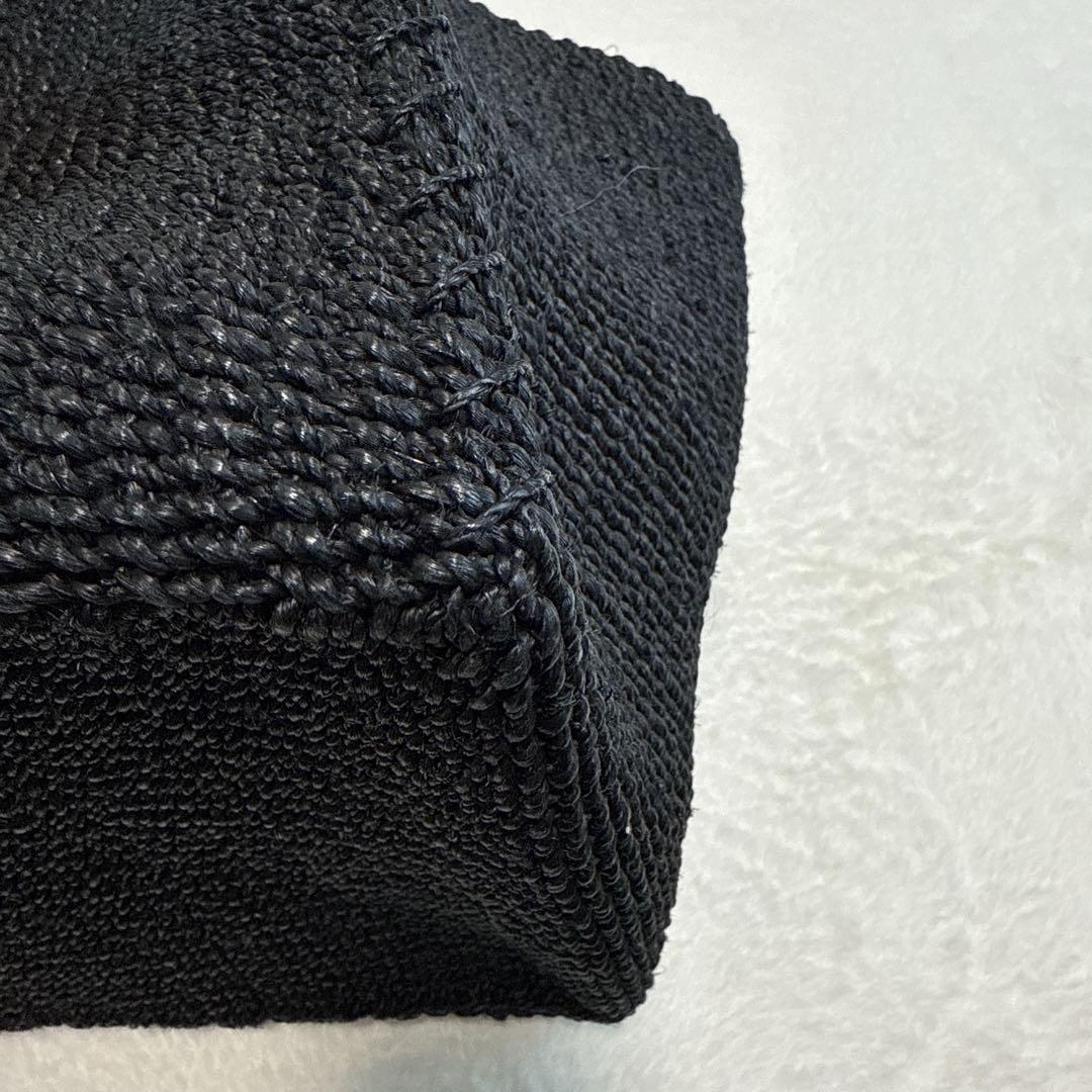 アウターサンセット　かごバッグ　バスケット　アバカ　ブラック　辺見えみり