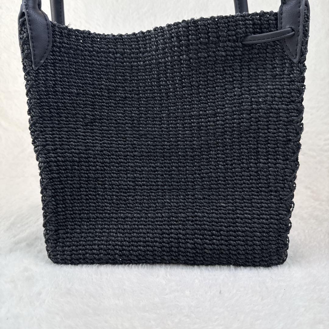 アウターサンセット　かごバッグ　バスケット　アバカ　ブラック　辺見えみり