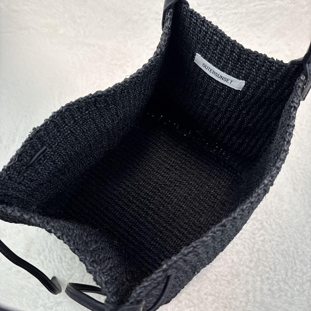 アウターサンセット　かごバッグ　バスケット　アバカ　ブラック　辺見えみり