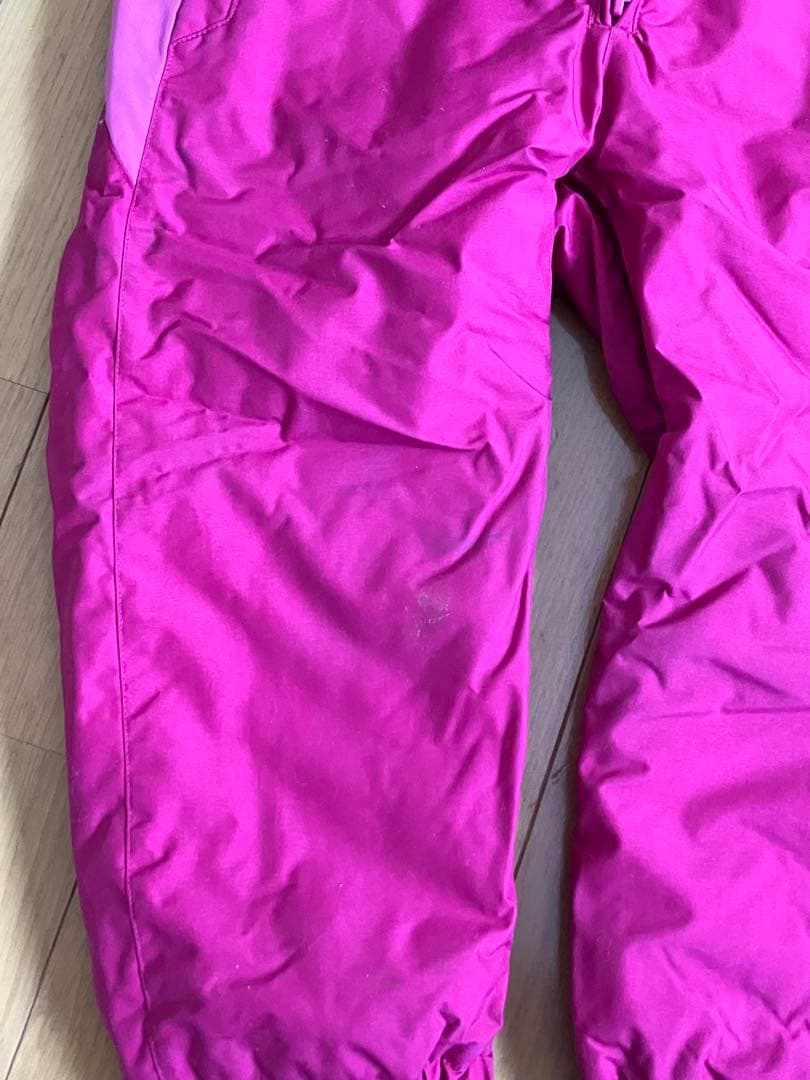 【モンベル】キッズ用スキーウェア ピンク 100サイズ 手袋付き