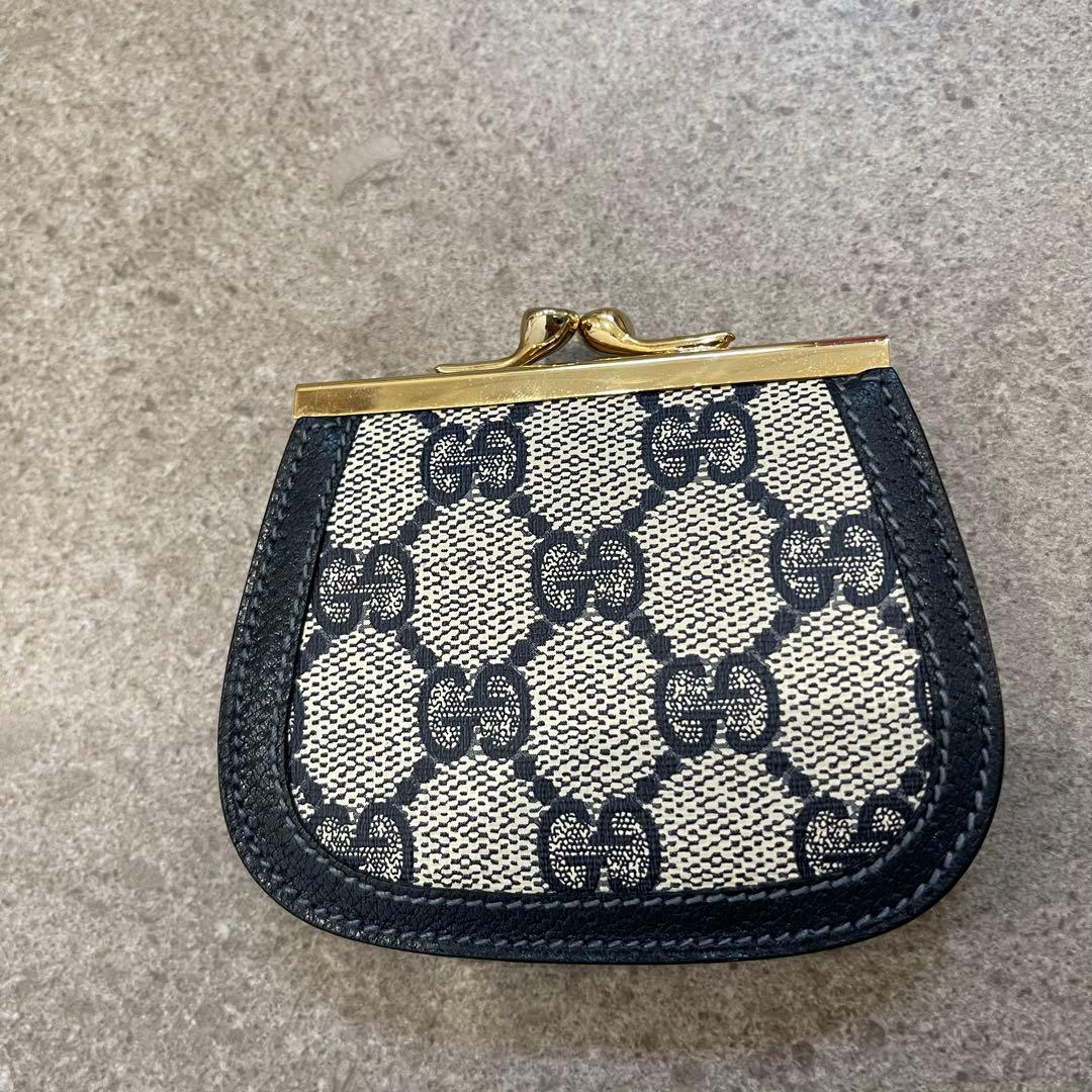 希少★GUCCI 財布　オールドグッチ GGプラス がまぐちケース