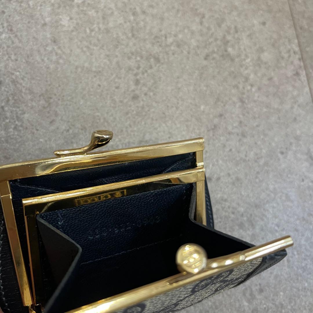 希少★GUCCI 財布　オールドグッチ GGプラス がまぐちケース