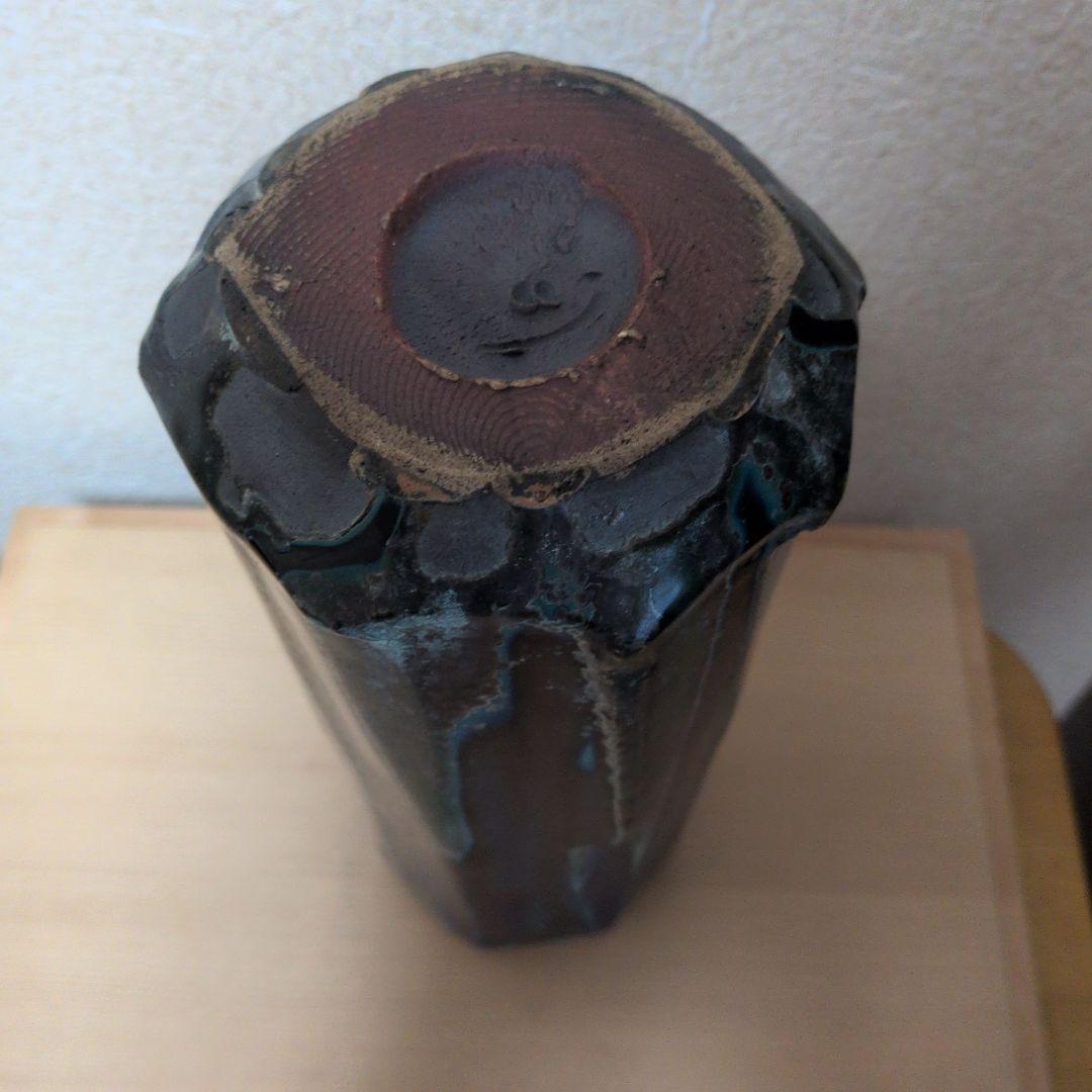 加藤綱助 青銅花瓶 瀬戸焼