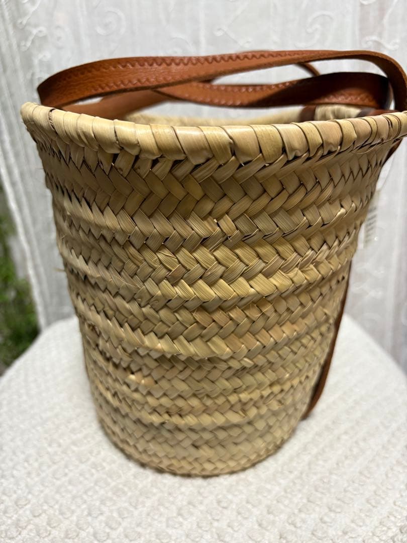 モロッコ製　カゴショルダーバッグ