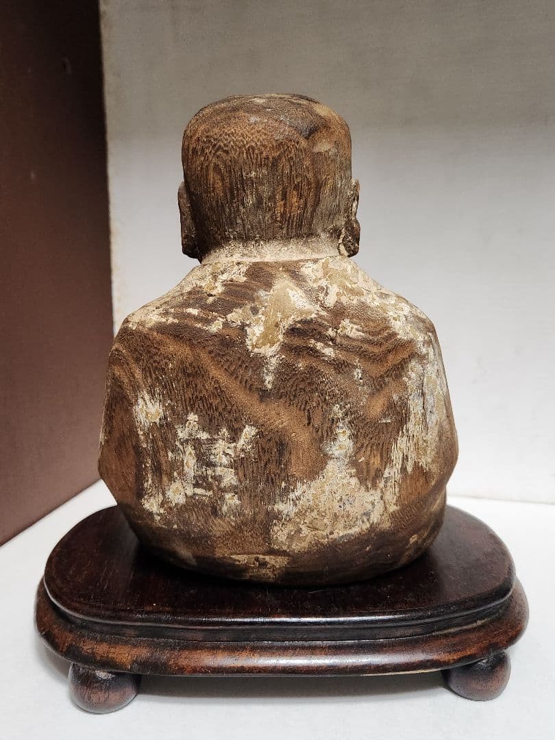 木彫り 僧侶　木製　仏像