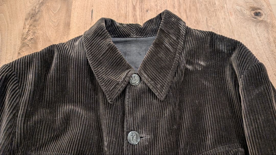 【美品】1940s ブラウンコーデュロイハンティングジャケット\"CREPIER\"