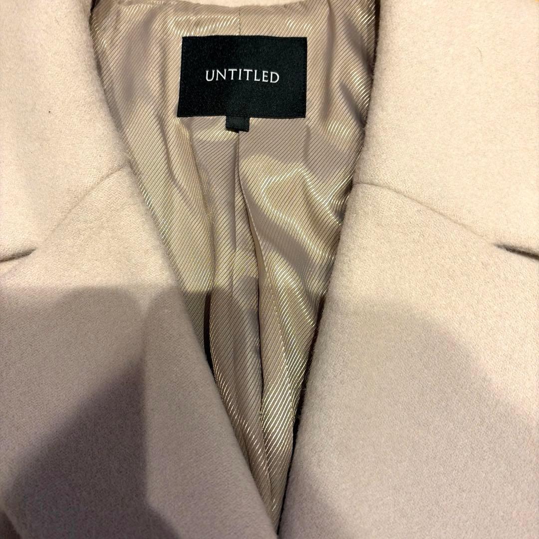 美品　大きいサイズ　アンタイトル　グレージュコート サイズ44 3L相当ワールド