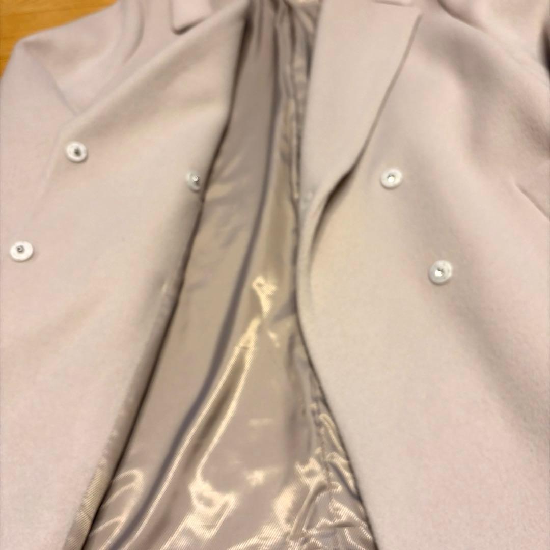 美品　大きいサイズ　アンタイトル　グレージュコート サイズ44 3L相当ワールド