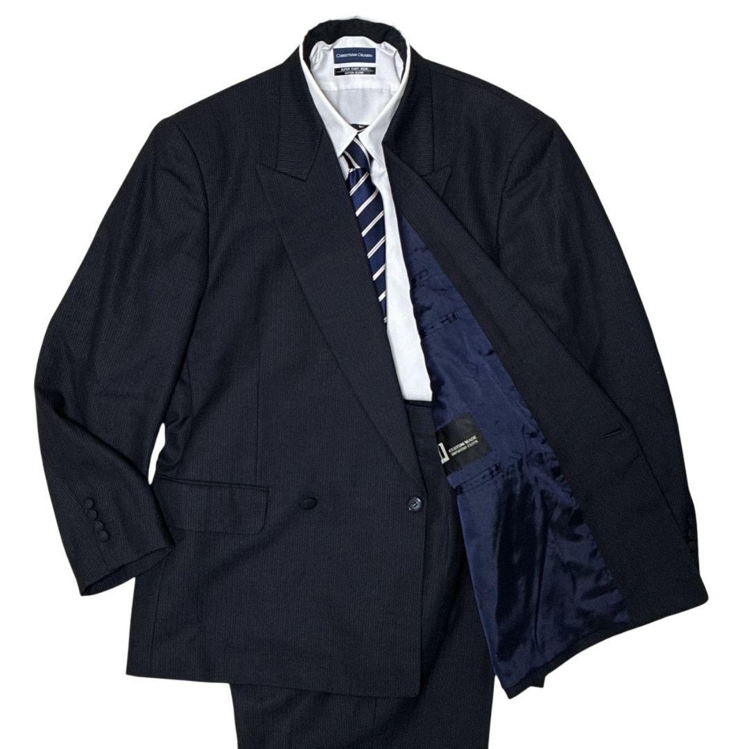 【美品】dunhill ダンヒル セットアップ 高級スーツ上下 ストライプ