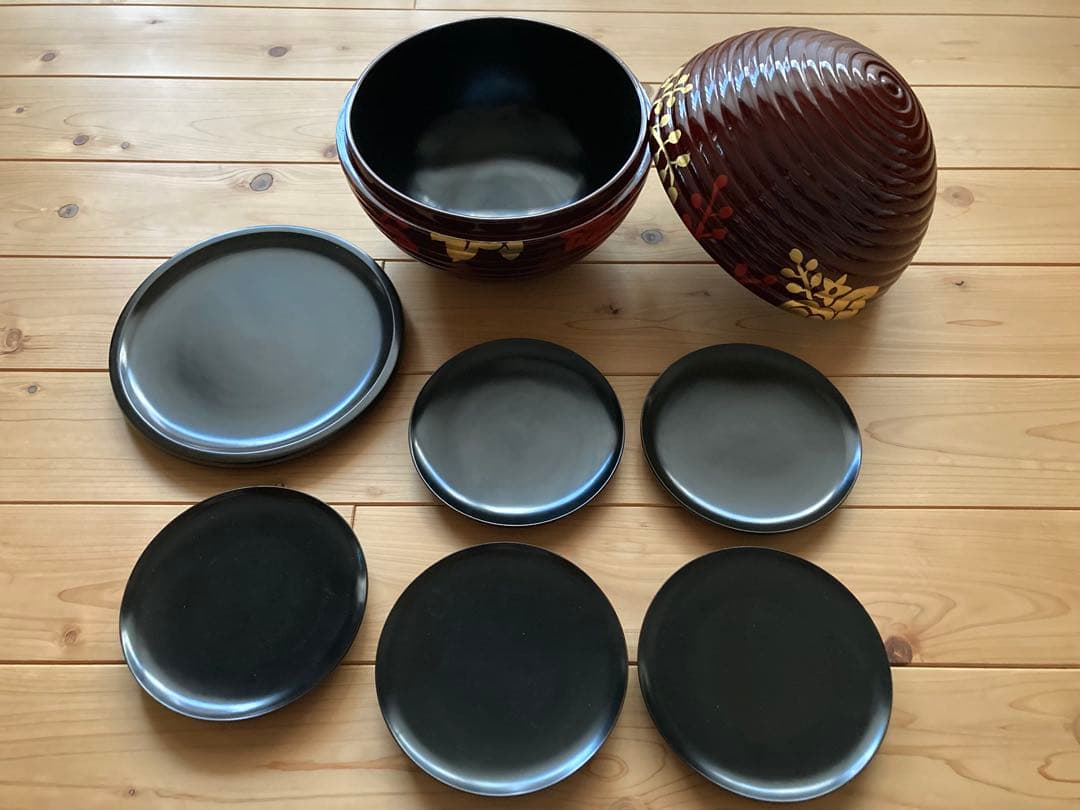 いちご♡象彦 漆器 菓子器・喰籠 花柄金彩