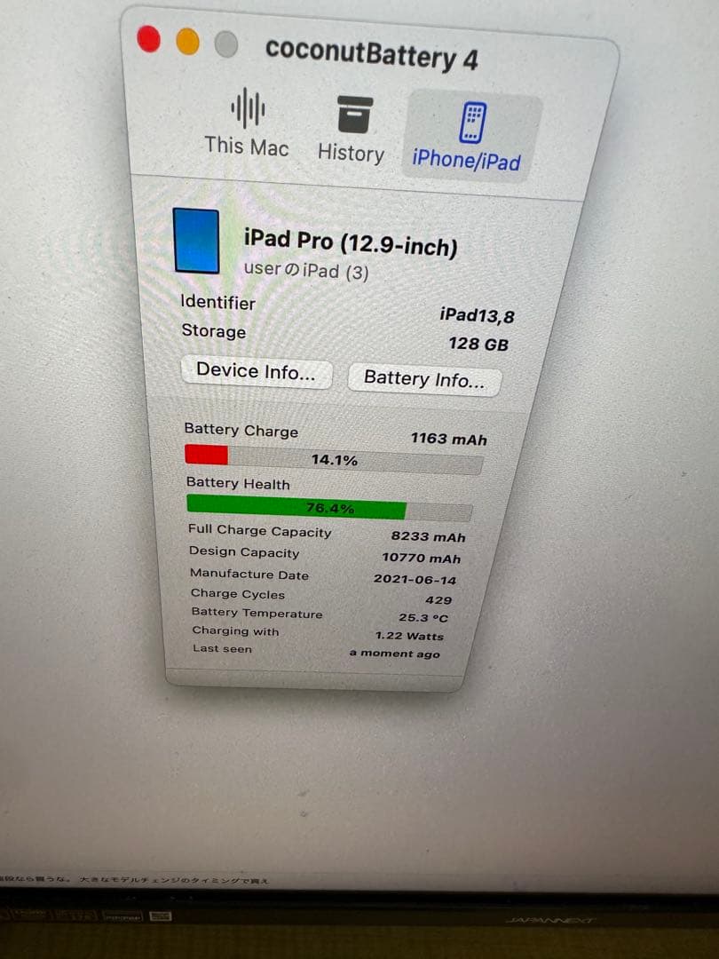12.9インチ　iPad Pro （第5世代）Wi-Fi 128GB