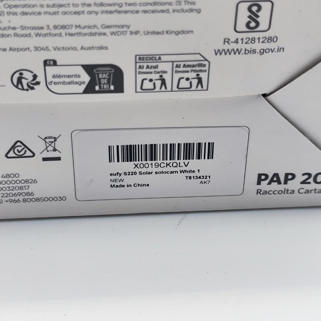 Eufy SoloCam S220 屋外防犯カメラ 2K ソーラー充電