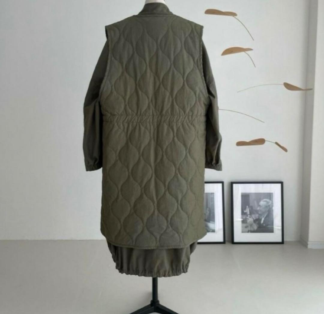 完売argue MY CUSTOM MODS COATVEST SETカーキ