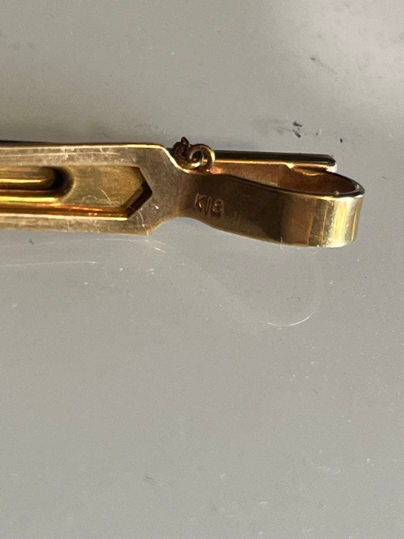 金色 テクスチャー ネクタイピン 5g