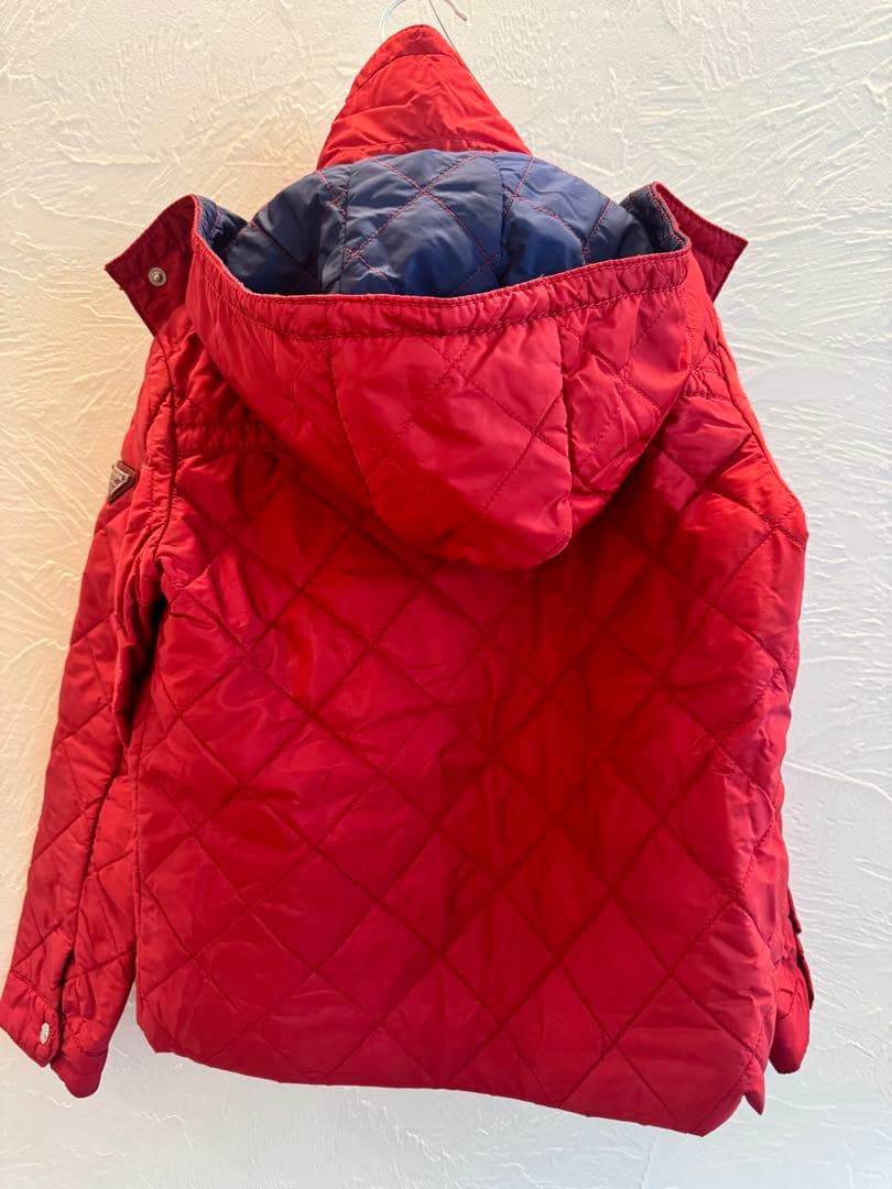 プラダ　キルティングジャケット キッズ　赤 ネイビー 8才