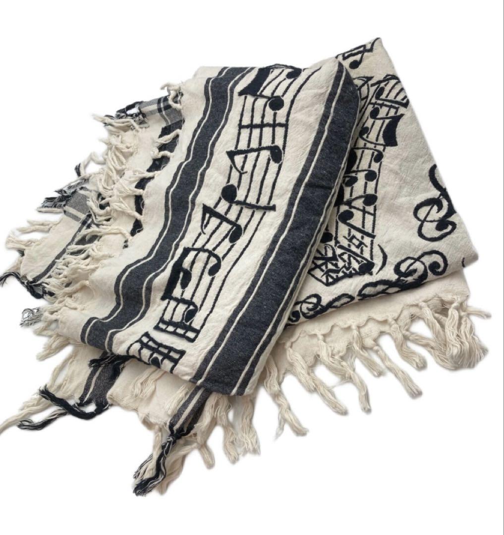 ナンバーナイン　音符柄　ストール