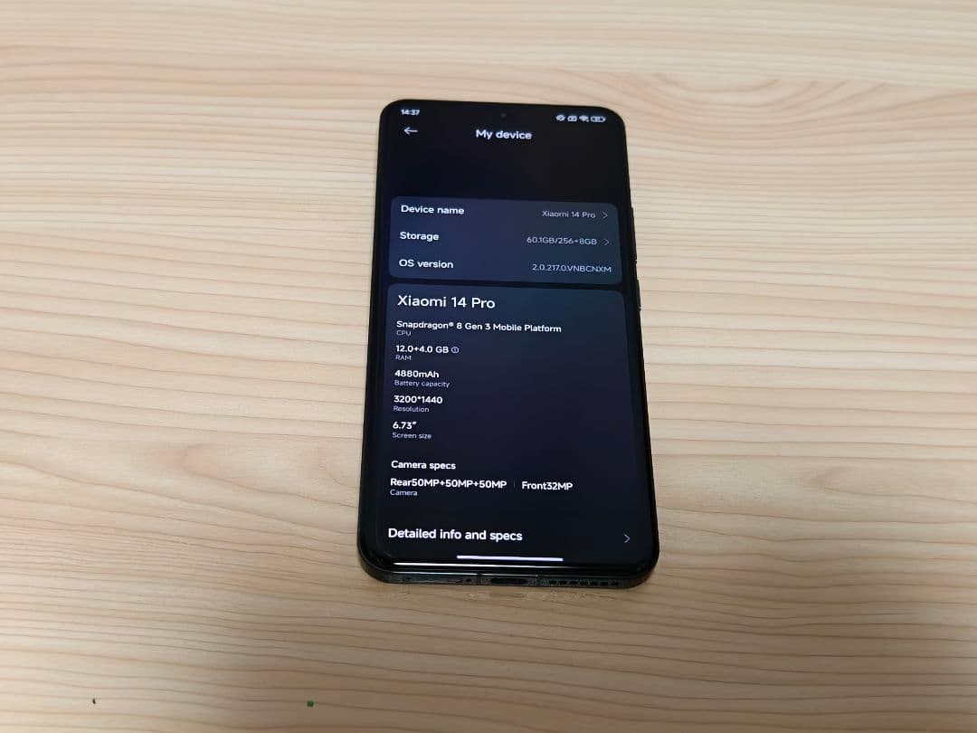 Xiaomi 14 Pro ブラック 12/256 中国ROM