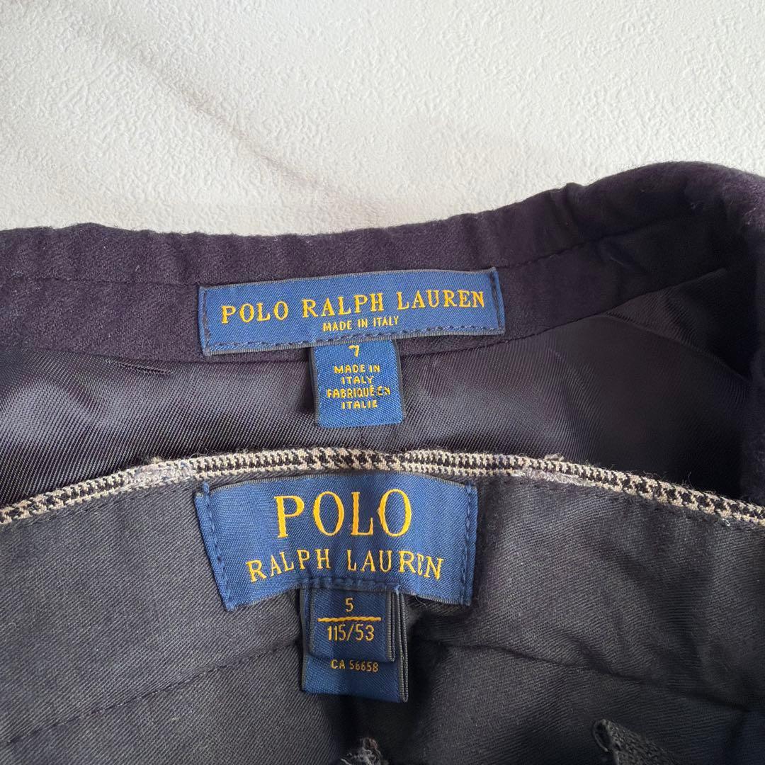 高級 ラルフローレン4点セット フォーマル 120 スーツ ブレ ネイビー