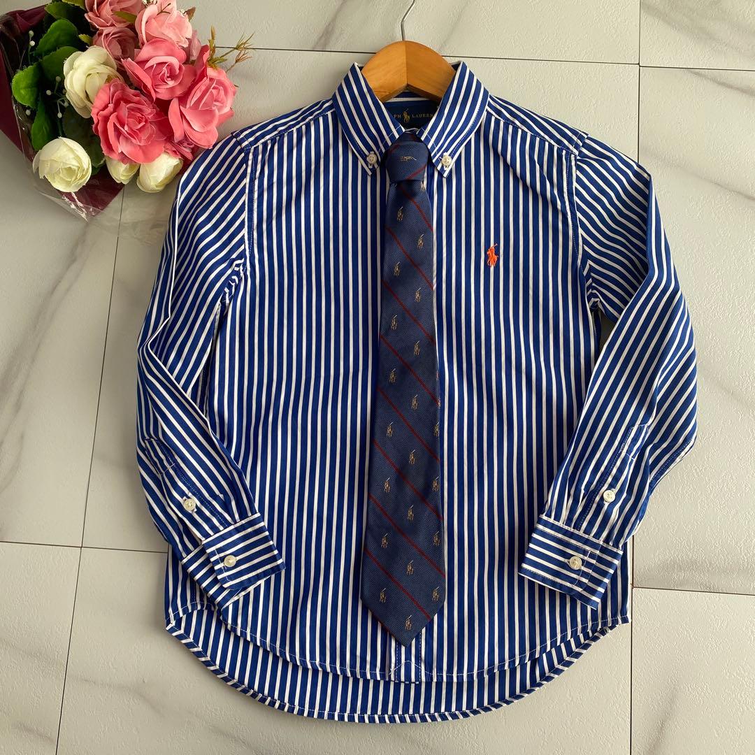 高級 ラルフローレン4点セット フォーマル 120 スーツ ブレ ネイビー