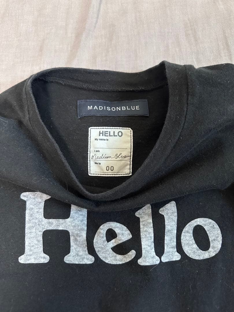 【美品】MADISONBLUE マディソンブルー Hello Tシャツ 00 黒