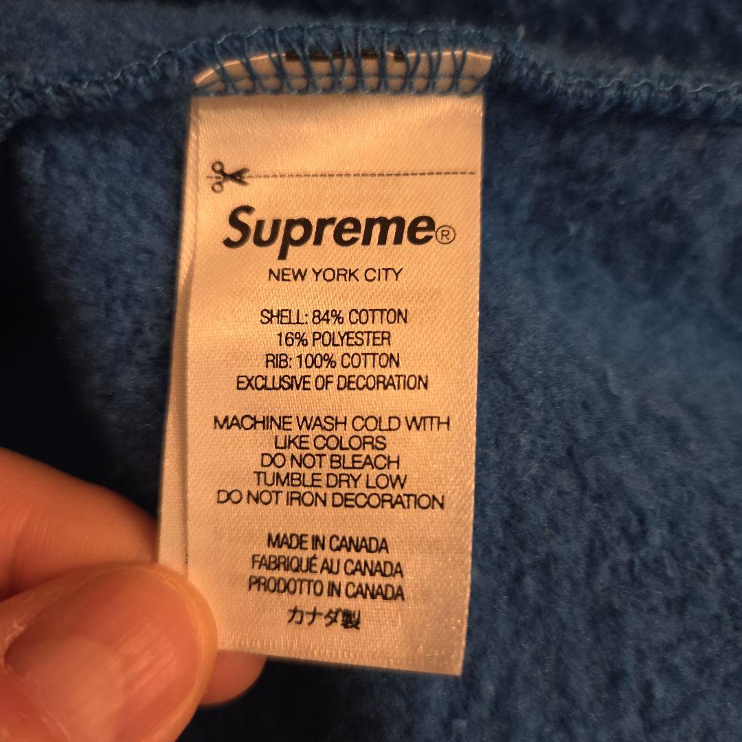 Supreme 青 22AW/BOX LOGO CREWNECK/トレーナーL