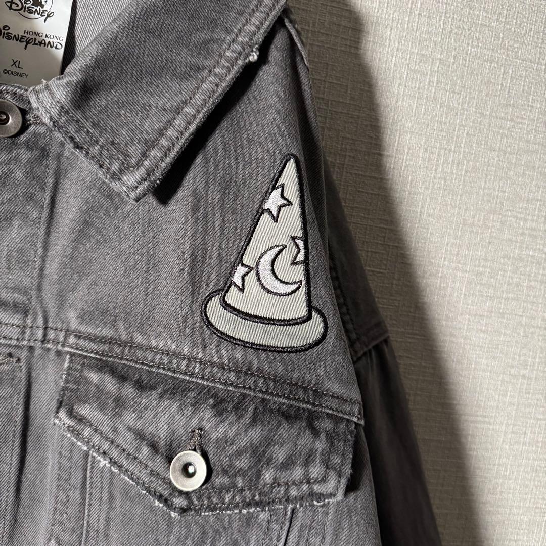 【タグ付】香港ディズニー ファンタジア ヴィンテージ加工 デニムジャケット XL