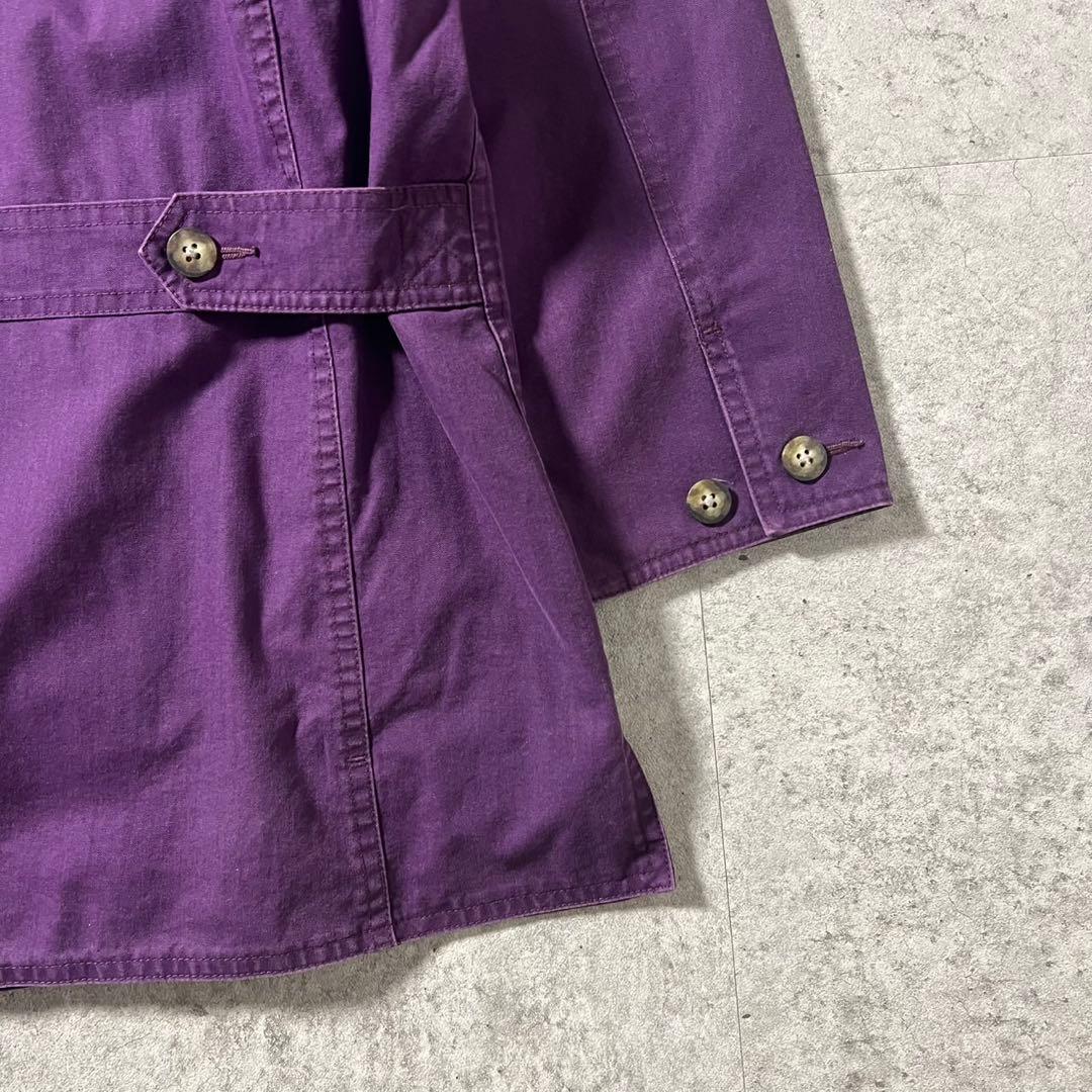 L.L.Bean ハンティングジャケット レザー襟 パープル 古着