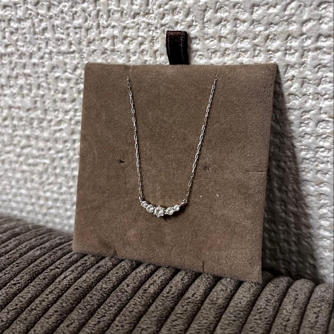 4℃　ヨンドシー　K10ホワイトゴールドネックレス　現行品¥29,700