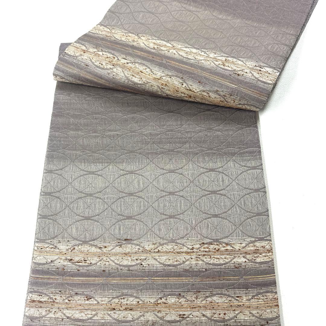 専用帯4967 ●高級 正絹 ぜんまい紬 袋帯